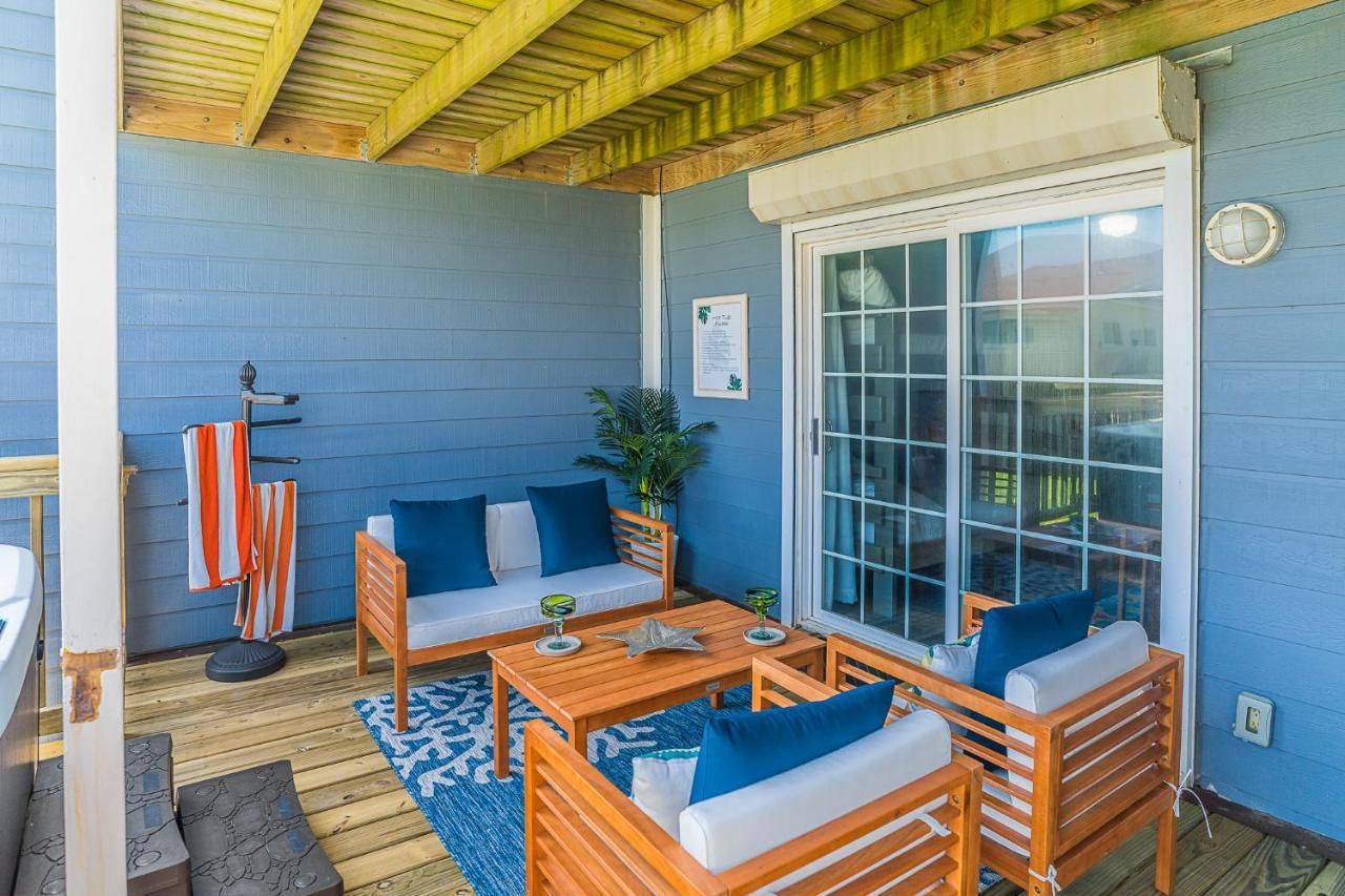 Hot Tub - Ocean Views - Steps To Private Beach - Quiet Location Galveston Dış mekan fotoğraf