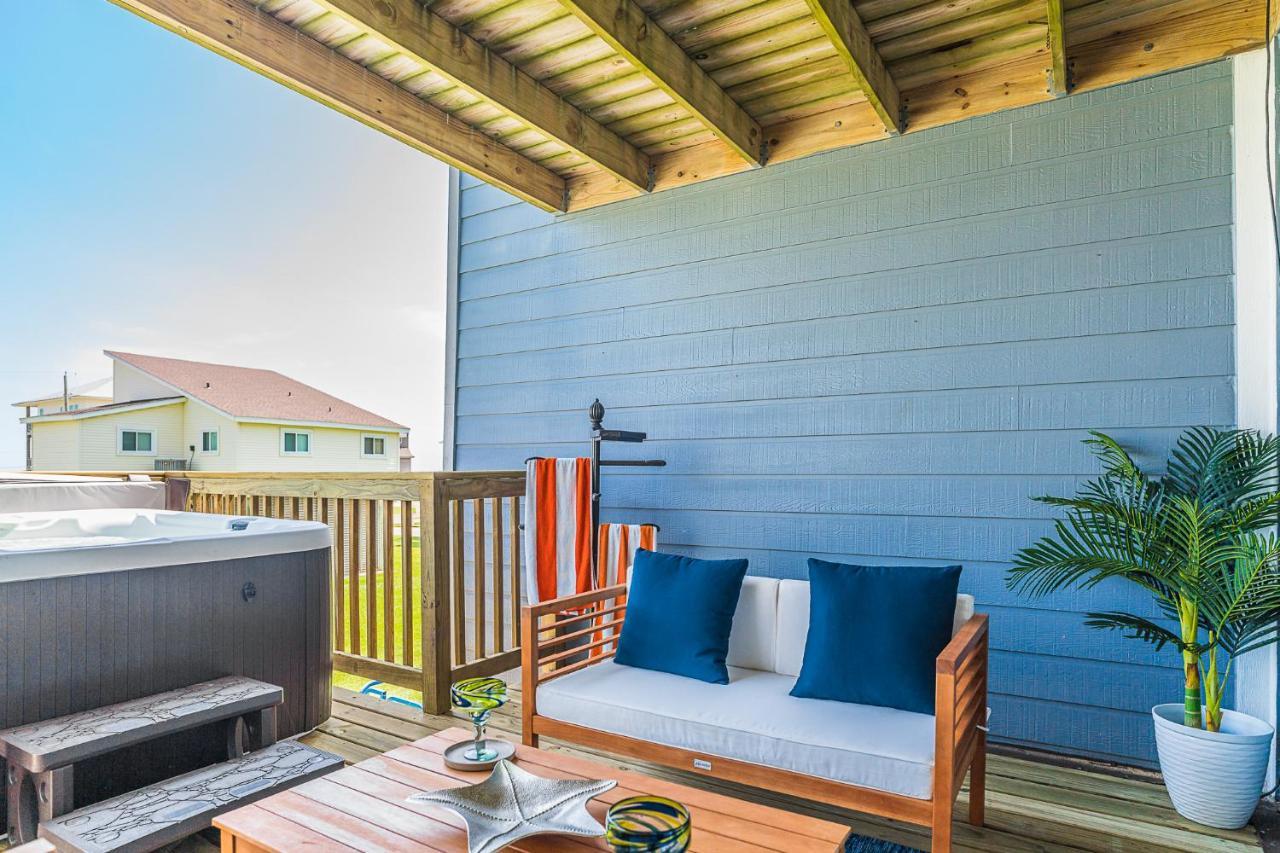 Hot Tub - Ocean Views - Steps To Private Beach - Quiet Location Galveston Dış mekan fotoğraf